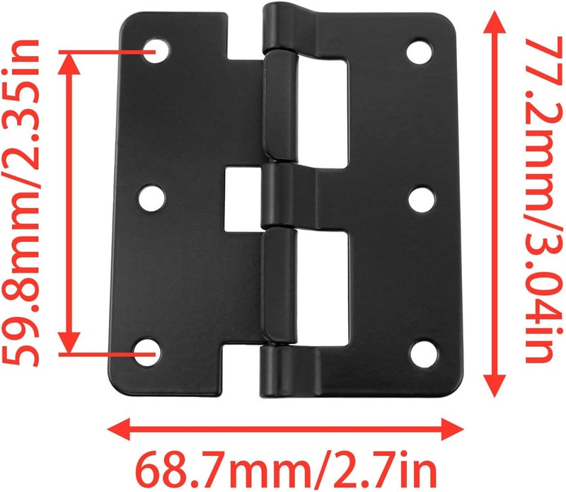 Dsjnf 3.03x 2.64 Inch Black Lift Off Hinge Flag Hinge Flight Case Hardware Detachable Hinges for Flight Cases 2PCS - Image 3